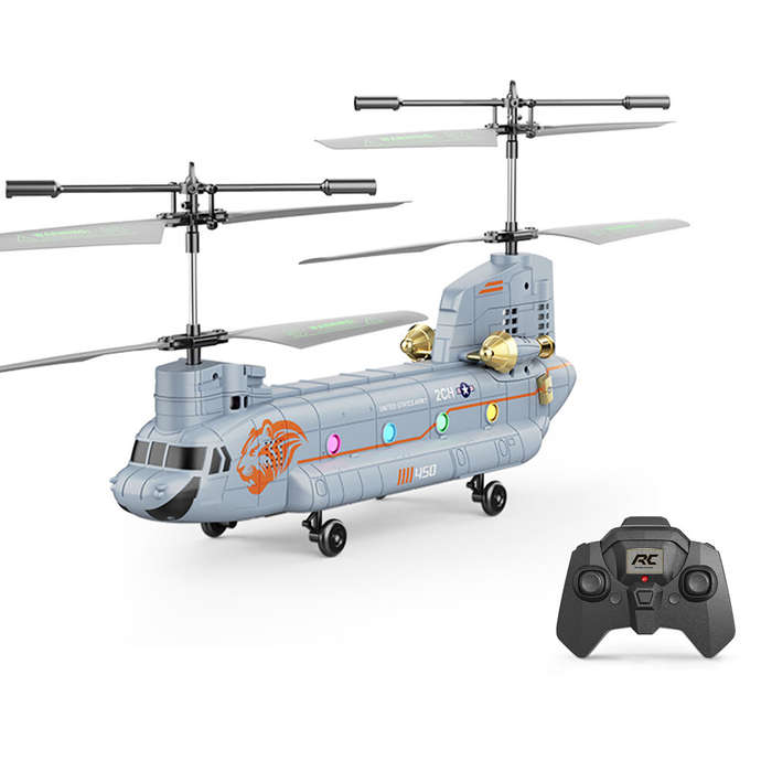 Blue - XKS XK5 Chinook 2.4G 3.5CH Dual-propeller Fixed-altitude Simulation RC Helicopter RTF