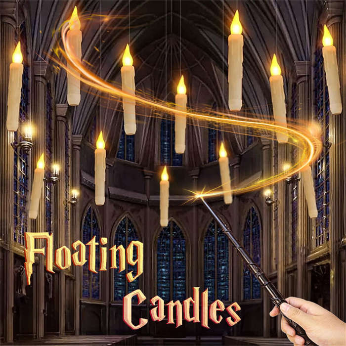 12 Pack Magic Candle Lights Halloween Birthday Party Decor Remote Control Candle Glossy With Magical