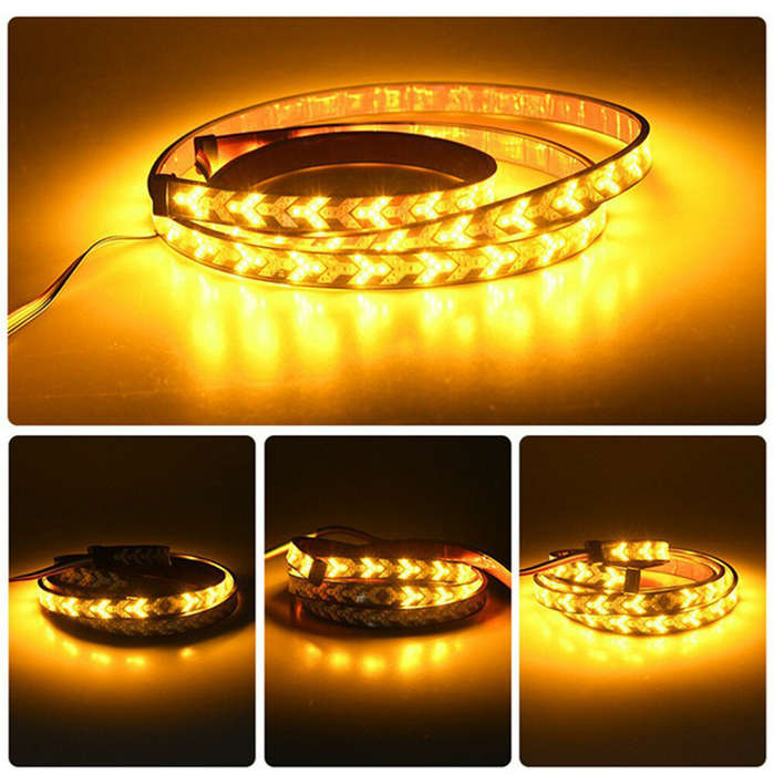 12V Car Brake Turn Signal Trunk SUV RV Flexible LED Strip Light Tail Reverse Lights for Jeep Contain