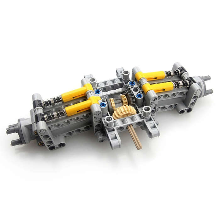 MOC-9365 High-tech Parts Building Blocks + Wheels Small Particle Rear Drive System Shock Absorbing C