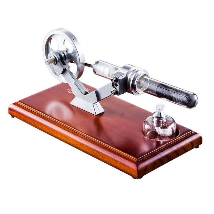 Silver - STARPOWER QX-RS-01 Thermoacoustic Stirling Steam Engine Motor Model Physics Experiment Scie