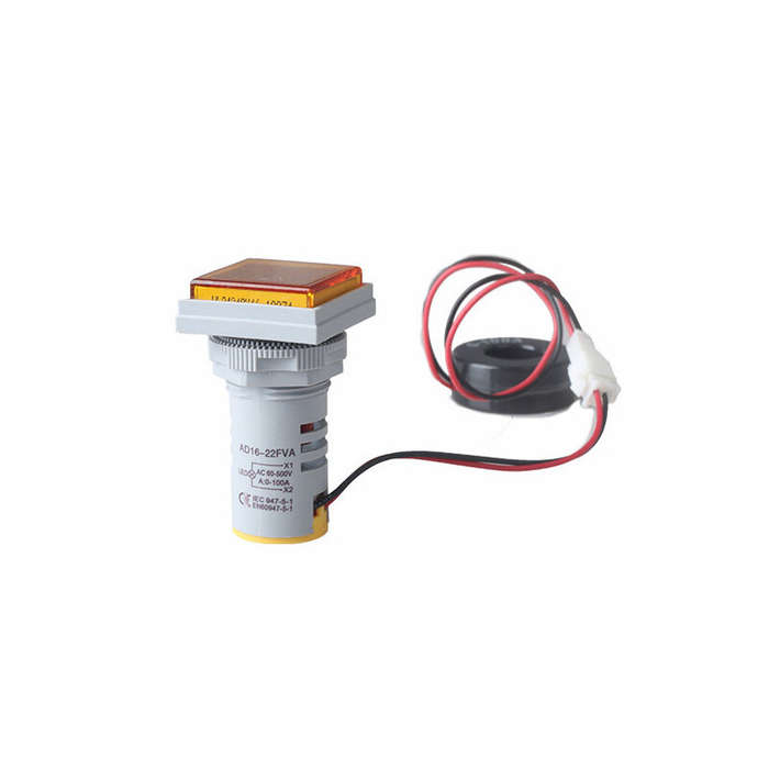 Yellow - AD16-22FVA Digital Display AC Voltage Ammeter Mini Electricity Tester Meter Signal Indicato