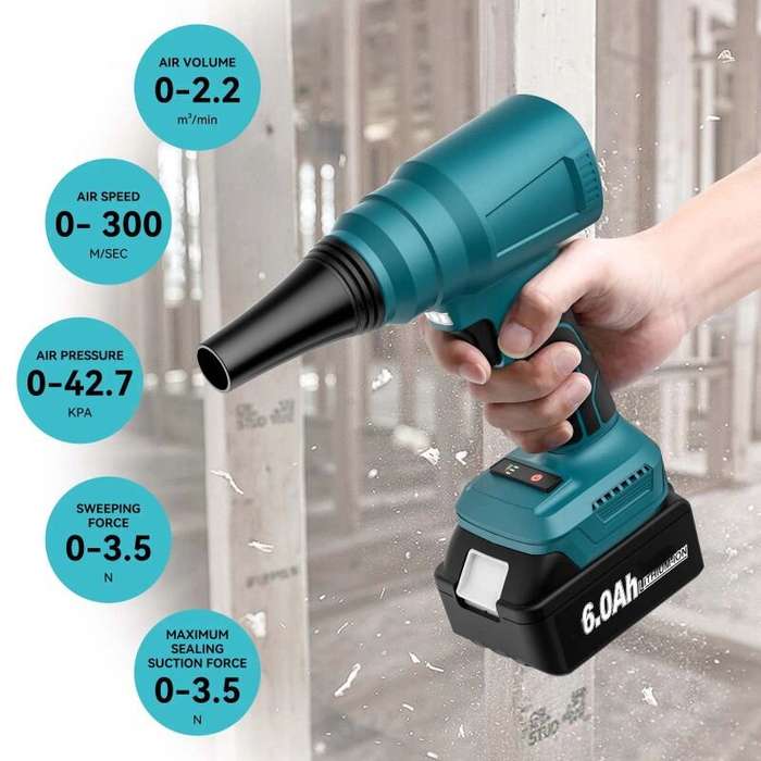 Makita Plug - Cordless High-Speed Electric Air Blower 85,000 RPM Powered by 18V Battery for DIY Clea