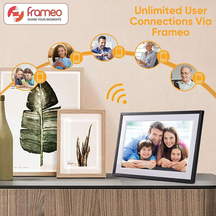 EU Plug - Frameo 10.1" HD IPS HD Touch Screen Digital Photo Frame WiFi Cloud Frame Digital Picture F