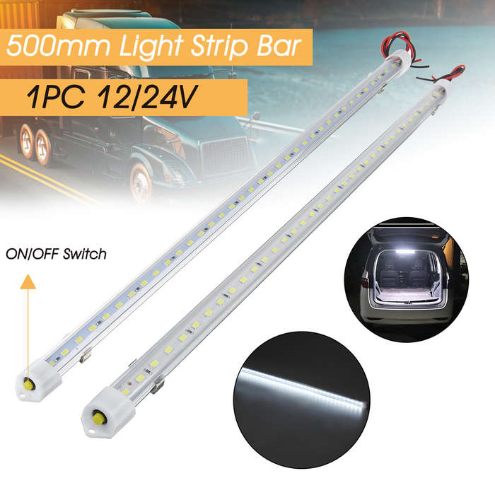 24V - 12V / 24V LED Car Interior Light Strip Bar Van Bus Caravan Truck ON/OFF Switch