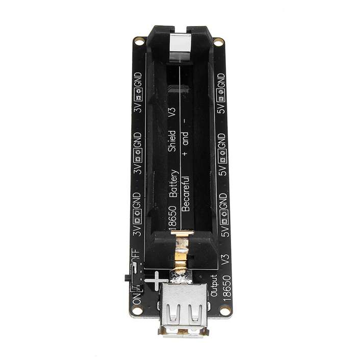Geekcreit ESP32 ESP32S 18650 Battery Charge Shield V3 Micro USB Type-A USB 0.5A Test Charging Protec