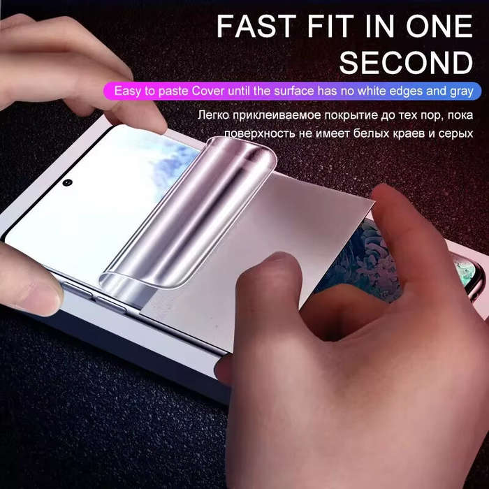 S10+ - 1Pcs Hydrogel Screen Protector Film HD Clear Full Coverage for Samsung Galaxy S10/S10+/S20/S2
