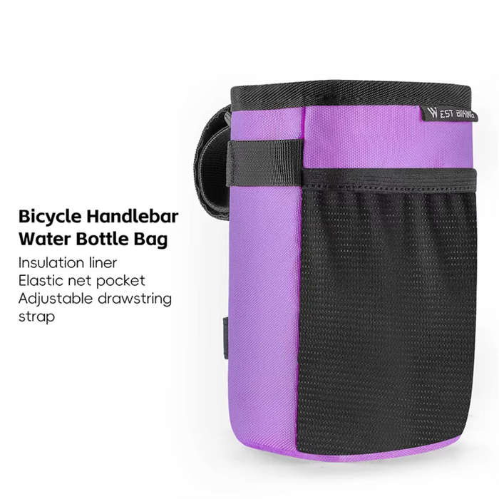 Blue - WEST BIKING 1L Insulated Bicycle Water Bottle Bag Waterproof Wear-resistant Large Capacity Ou