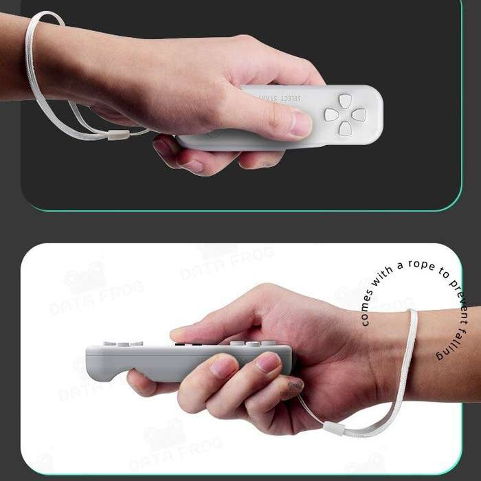 White - DATA FROG Y2 Fit 4K Game Stick Retro Somatosensory Console Built in 86 Sports Games and 1000