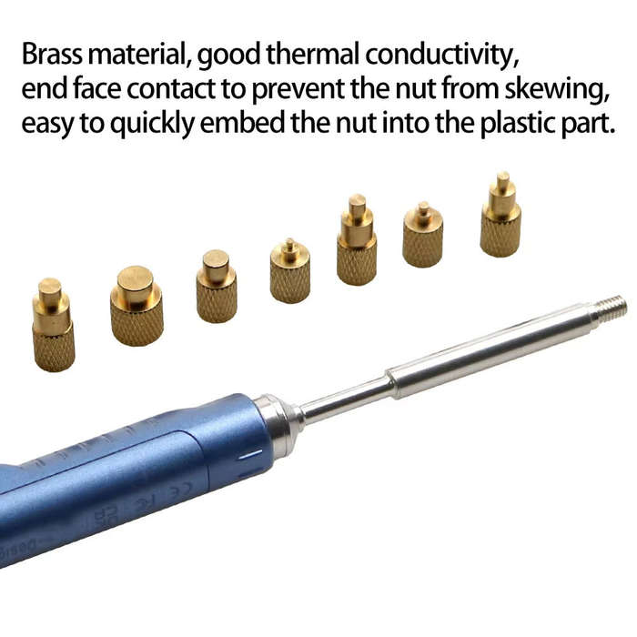 Full Set - Toaiot TS100s Soldering Iron Tip Hot Melt Nut Indenter Kit Brass Inserts CNC Precision fo