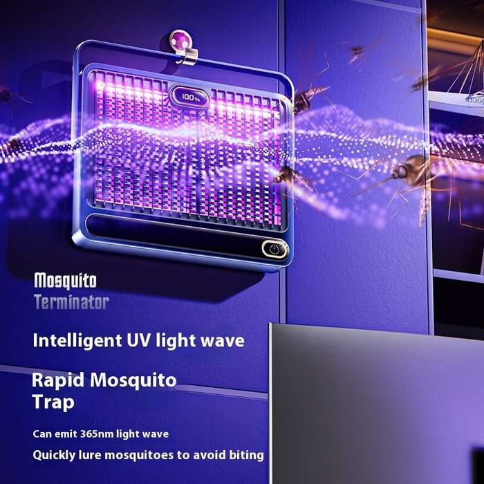 Blue - Elfeland Electric Mosquito Repellent Lamp Rechargeable Mosquito Zapper Lamp Bug Killer Fly Tr