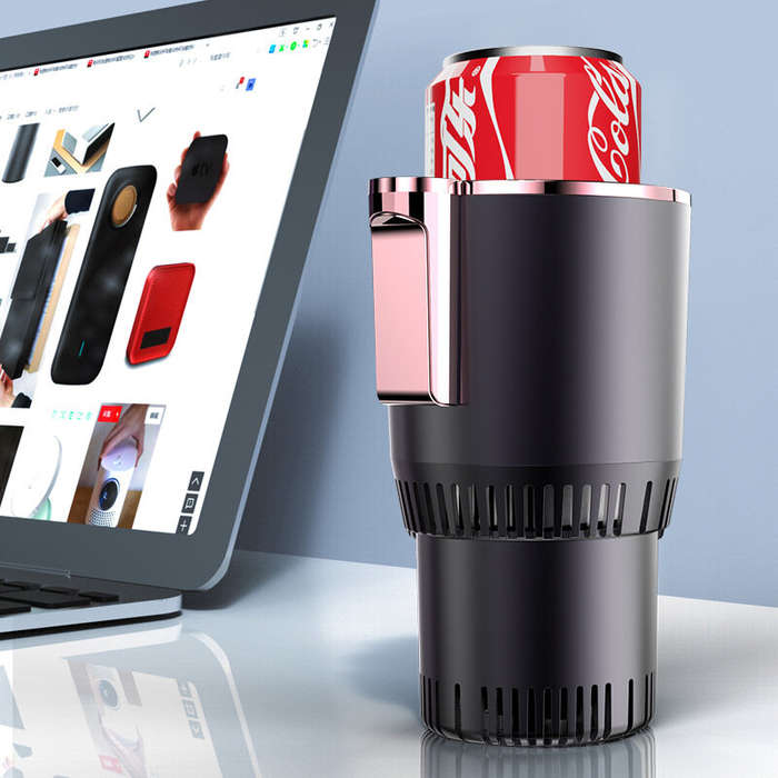 Black - Car Smart Heating Cooling Cup Car Home Dual-Purpose Digital Display Fast Cooling Cup Car Ice