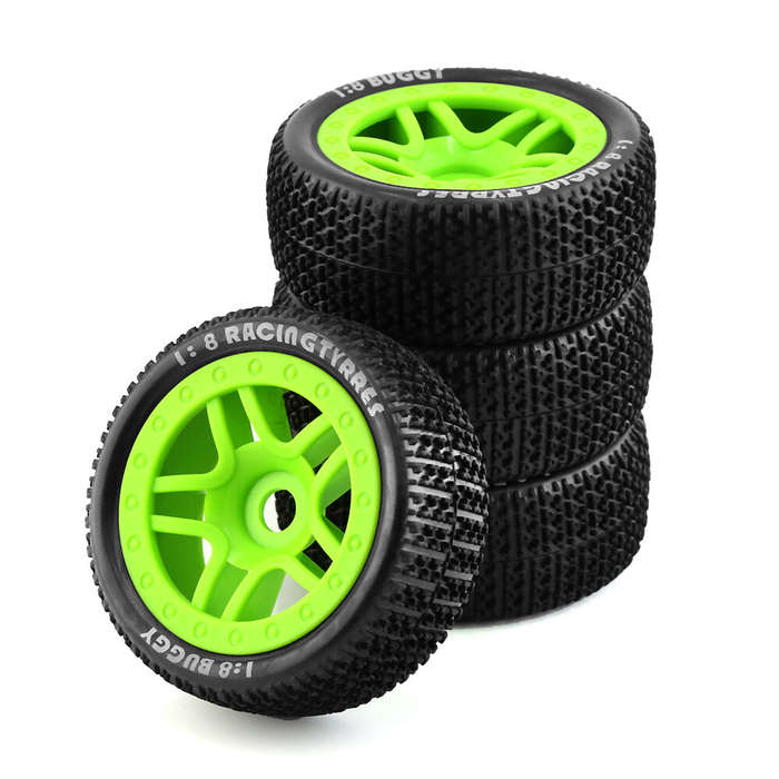 Blue - 4PCS Off Road Tires Wheel 17mm Hex Hubs for 1/8 RC Racing Car ARRMA Maxx Sledge HPI HSP Kyosh