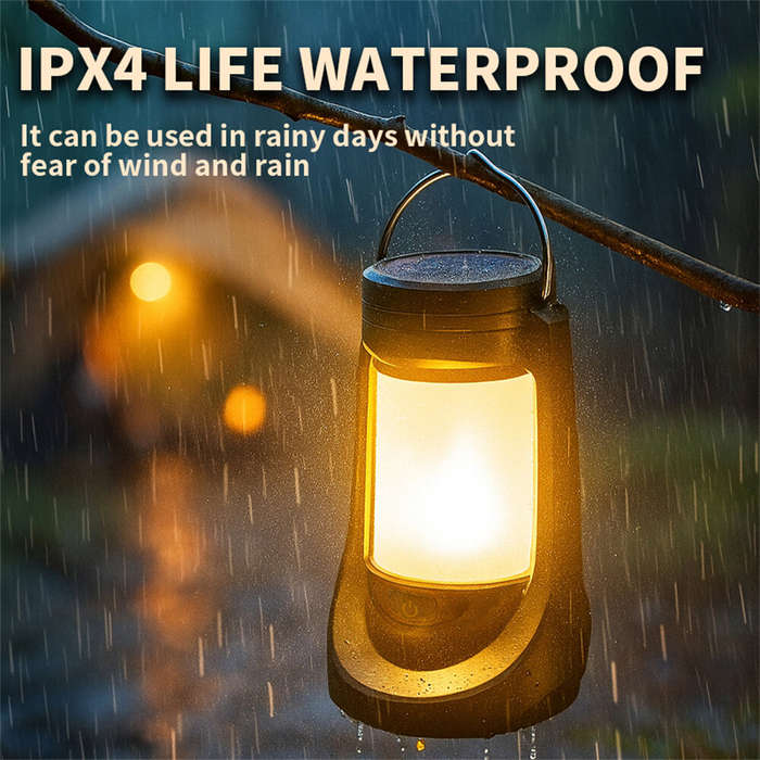 Black - IPRee Solar Camp Light Charging Decoration Atmosphere Light LED Desk Lamp Outdoor Camping Ba