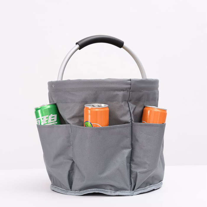 Navy Blue - Portable Oxford Cloth Storage Basket Picnic Basket Storage Bag Picnic Bag Wash Storage S
