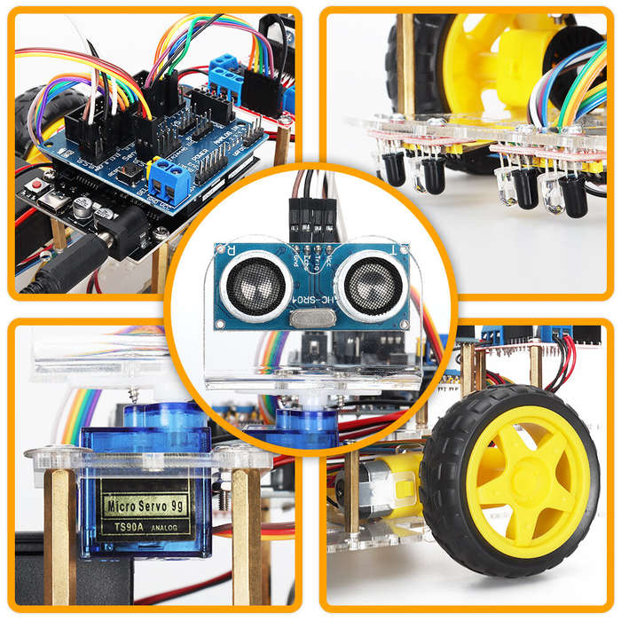 Smart Robot Car Starter Kit For Arduino Programming Electronic 4WD Robot Car Robotics Educational Ki