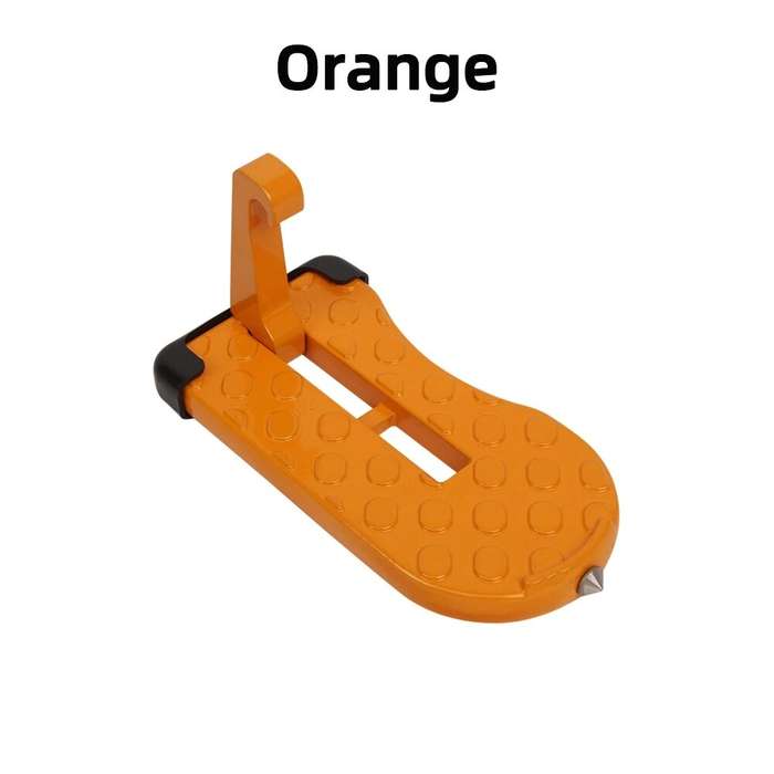 Black - Foldable Car Roof Rack Step with Safety Hammer Car Door Step Latch Hook Universal Auxiliary