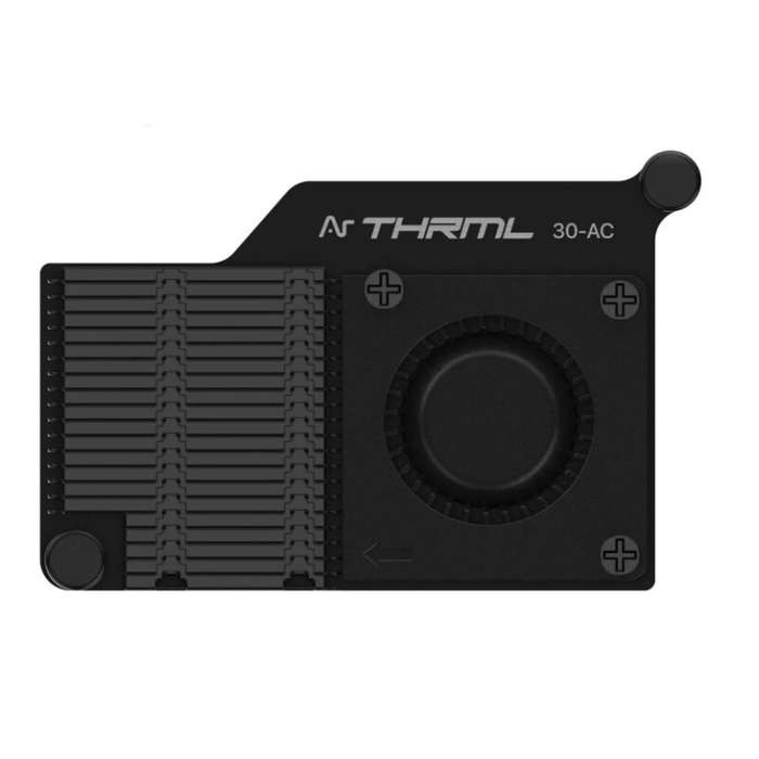 Silver - Argon THRML 30mm Active Cooler for Raspberry Pi 5 8000RPM Active Cooling PWM Fan Passive Co
