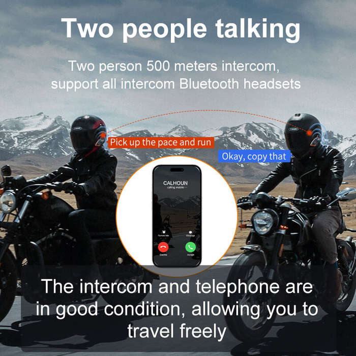 Soft Microphone - Coralme Y80 2X Motorcycle Intercom Helmet Bluetooth Headset 800 Meters Two-Person