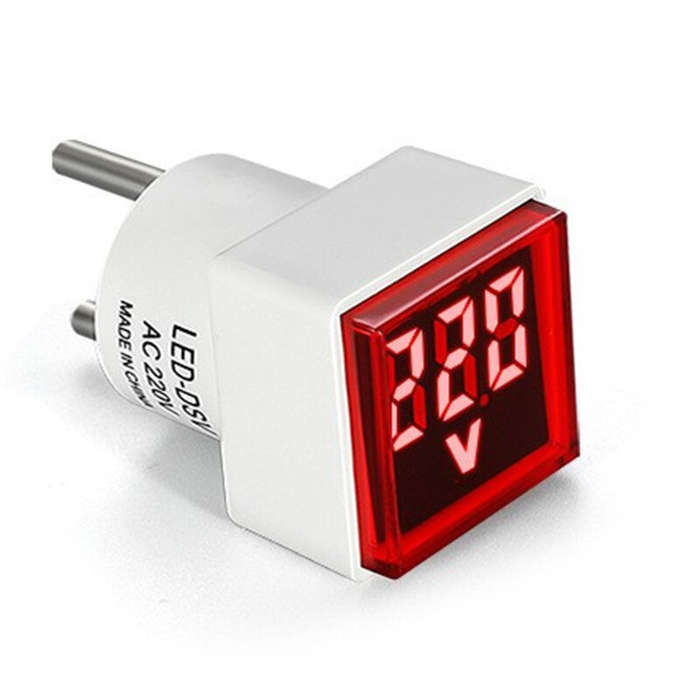 Yellow - 1PC EU Plug LED Digital Voltmeter Ammeter Voltage Current Tester Monitor Electrical Meter I