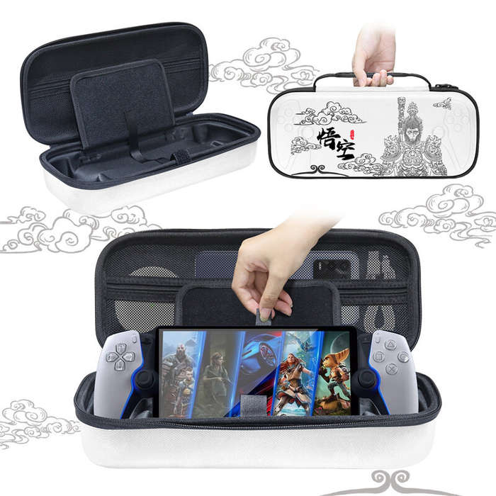 White - [Black Myth: WuKong] JYS-P5190 for PS5 Portal Console Storage Bag Shockproof Water-resistent