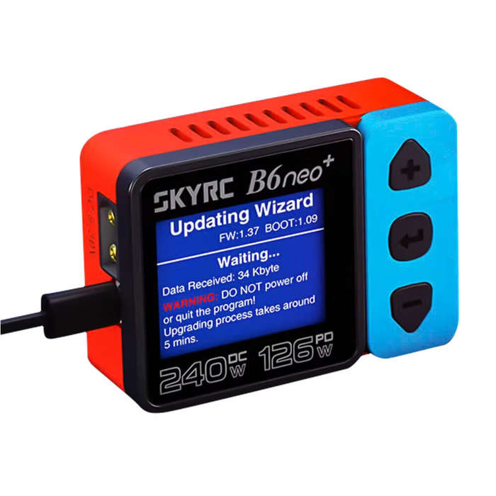 Blue - SkyRC B6neo+ DC 240W 10A PD 126W Multi-function Smart Charger for RC Aircraft Charge 1-6cells
