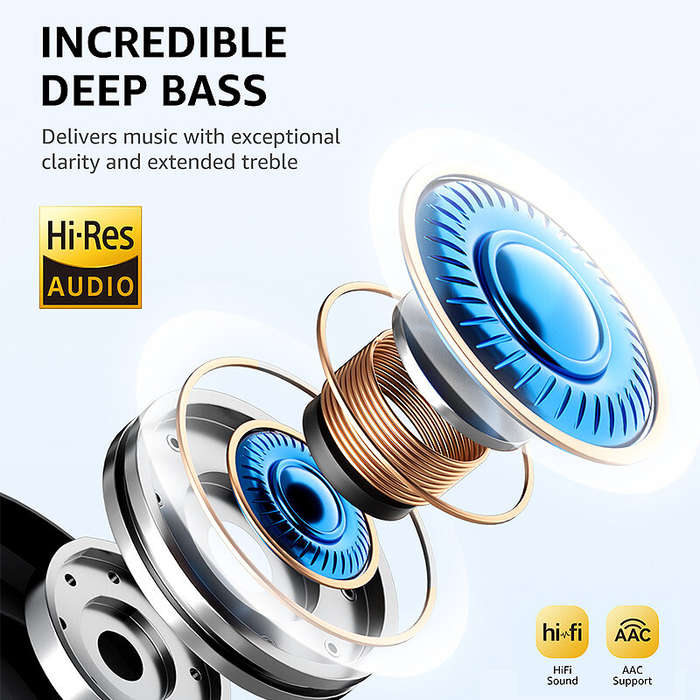 Beige - Picun ANC-05L ANC Headset bluetooth Headphone Active Noise Cancelling 40mm Large Driver 1000