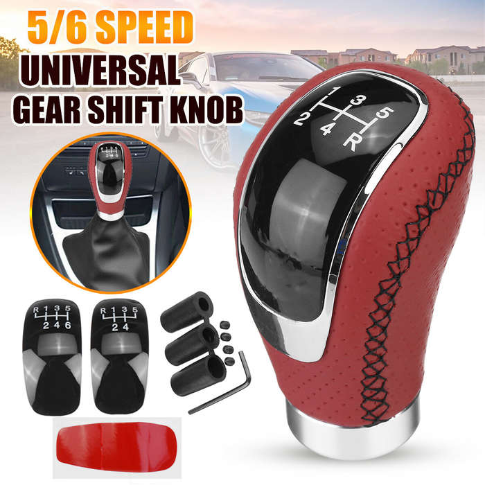 5/6 Speed Universal Gear Shift Knob Shifter Lever Stick Replacement For All Manual Car