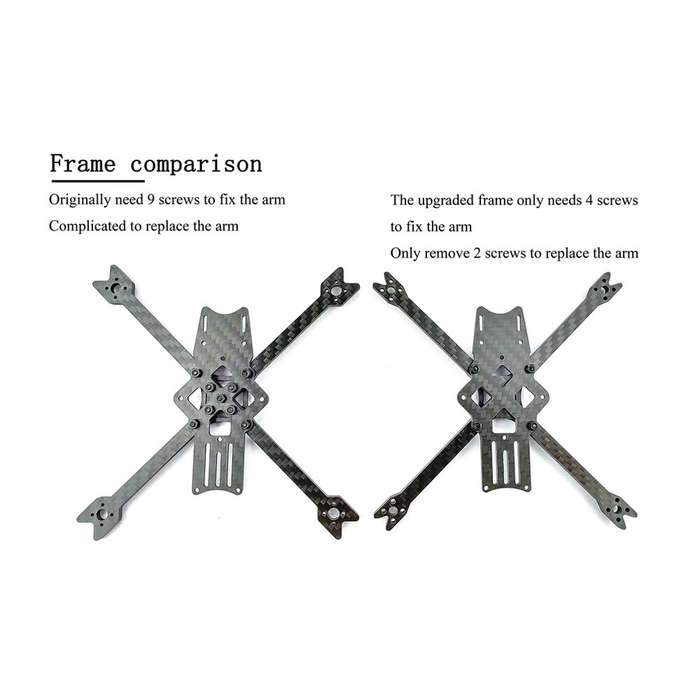 Frame Kit - DarwinFPV Baby Baby Ape V2 Frame 142mm Wheelbase 3 Inch Empty Kit for RC Drone FPV Racin