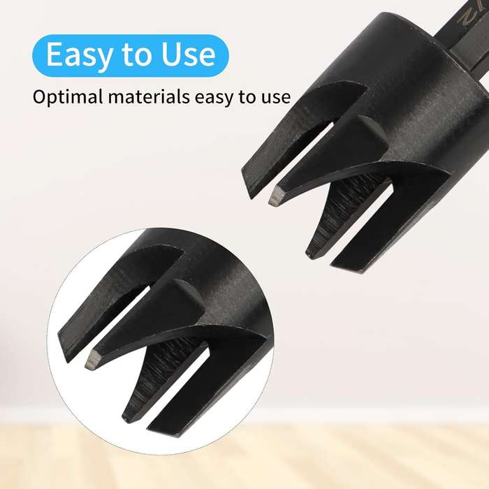 8Pcs - 8pcs Wood Plug Cutter Drill Bit Set Cobalt Steel Plug Cutter Set Hex Shank Design 1/4 3/8 1/2