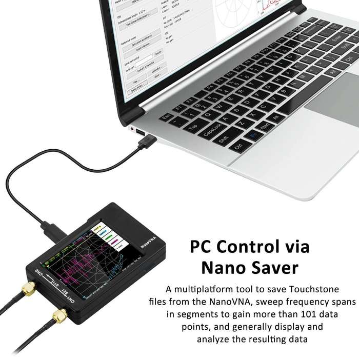 Original Hugen Version 2.8 Inch NanoVNA-H Vector Network Antenna Analyzer 10KHz-1.5GHz MF HF VHF UHF