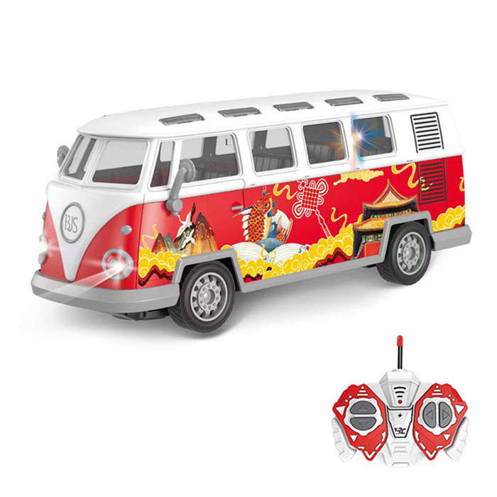 School Bus - QH204 1/30 4CH 27HZ RC Car Mini Bus Chinese Vintage Classic School Bus Ambulance Toys F