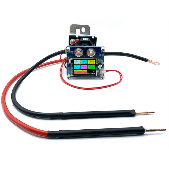 Black - 5-15V 1500A Mini Spot Welder Control Board with Color Display Double Pulse Adjustable Digita