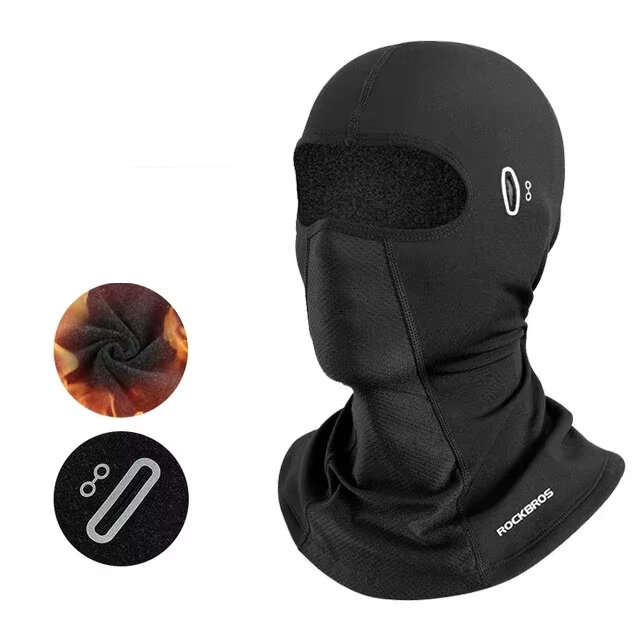 Grey - ROCKBROS Balaclava Bike Motorcycle Mask Warm Cycling Helmet Liner Caps Windproof Breathable S