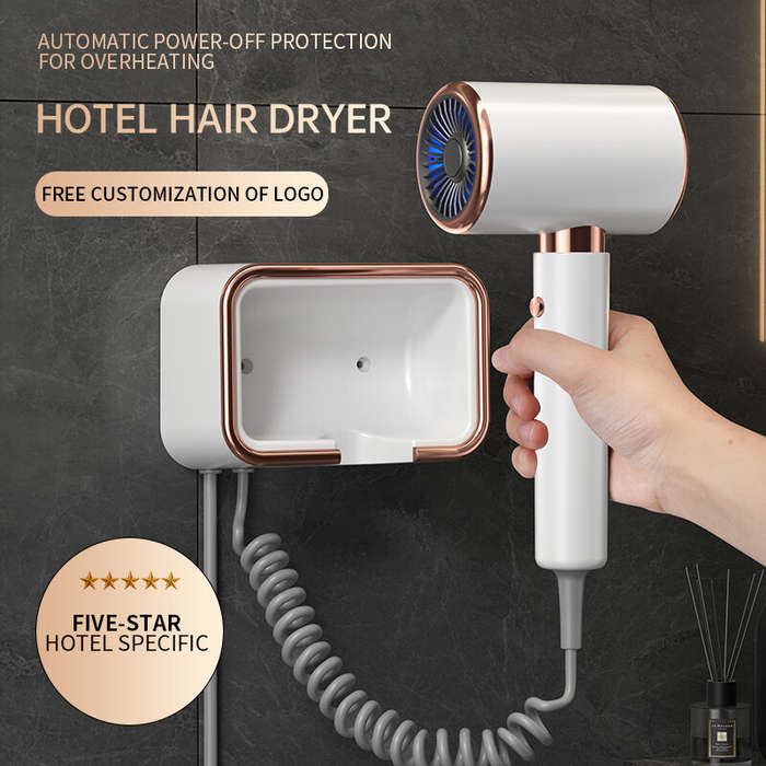 2000W Powerful Ionic Wall-mounted Hair Dryer with Constant Temperature No Damage Hotel Hair Styling