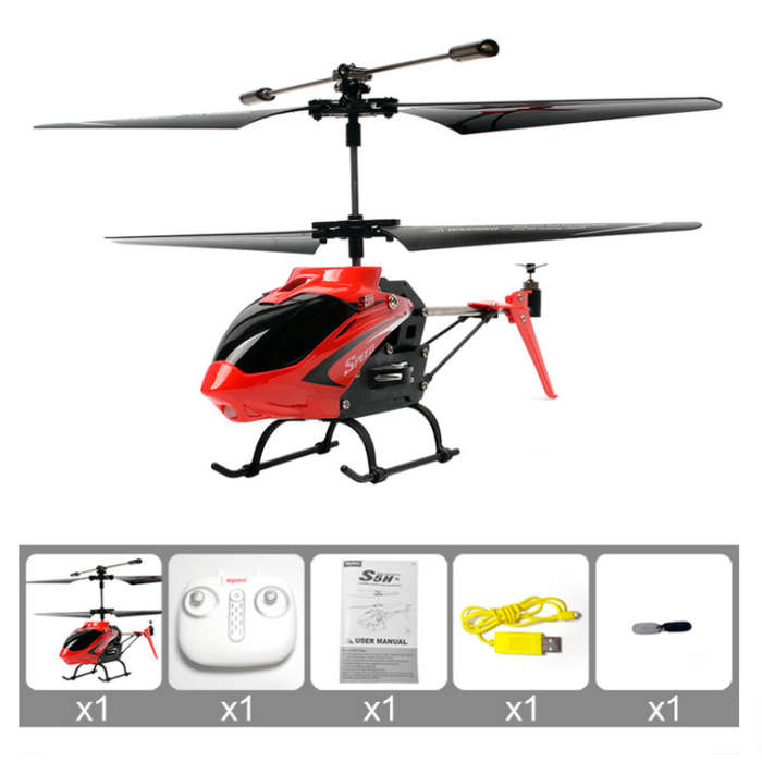 Black - SYMA S5H 2.4Ghz 3CH Hovering One Key Take Off/Landing Alloy RC Helicopter RTF With Gyro