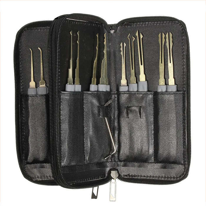 25PCS Spring Steel Locksmith Practice Tool Set Single Hook Lockpick Training Unlock Key Extractor Do