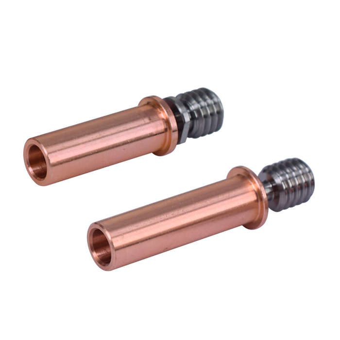 Type B - All-metal Titanium Red Brass Throat V5AC SE6 Thread for 3D Printer Part Extruder