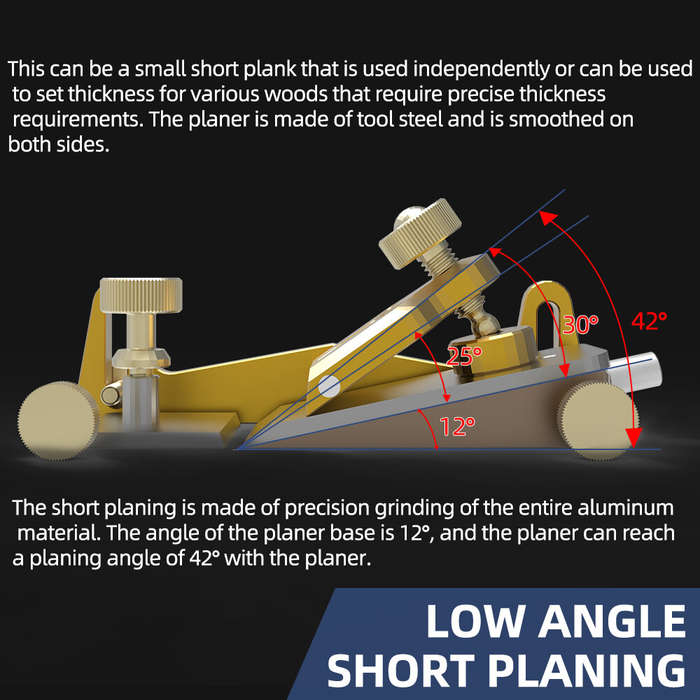 #A - ENJOYWOOD Mini Block Plane Aluminum Alloy Hand Planer Woodworking Tool for Fine Planing Chamfer