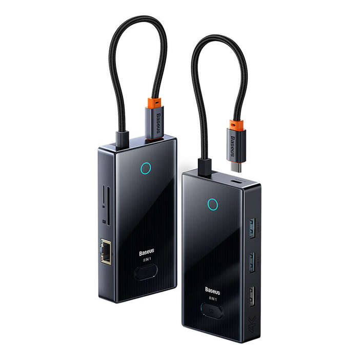 Baseus 8 in 1 Type-C Docking Station USB Hub Splitter Adaptor with 5Gps USB3.0*2 USB2.0 PD100W USB-C