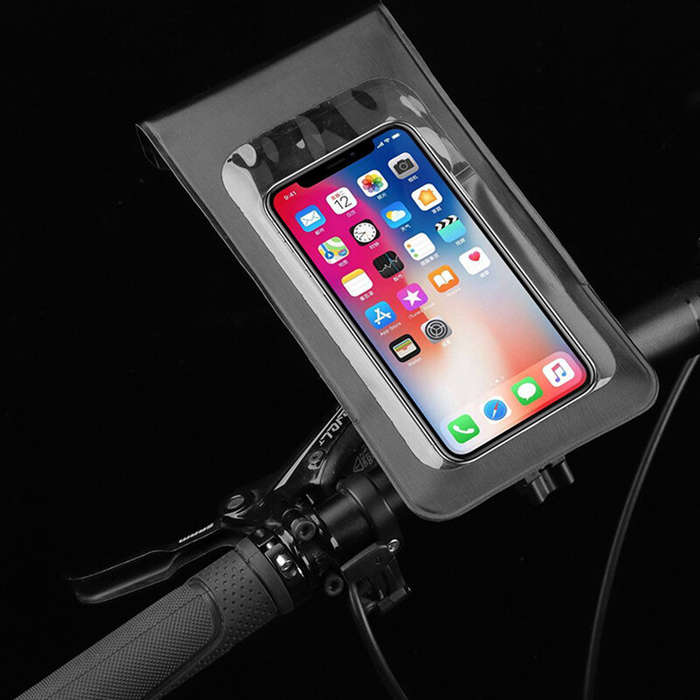 Handle Type - BENGGOU Waterproof Bicycle Phone Mount 360 Rotation Touch Screen Handlebar Phone Holde