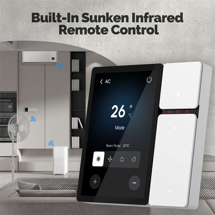 MOES Tuya WiFi 3.5 inch Smart Control Panel Screen 3 Relays 3 Physical Buttons IR Remote Control Cen