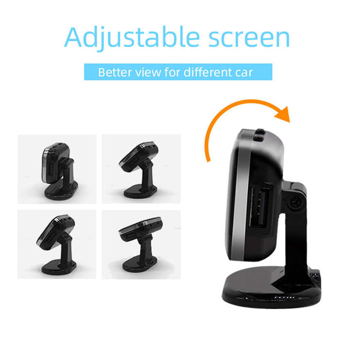 Black - Mini Car TPMS Tire Pressure Monitoring System with External Tire Pressure Sensor Temperature