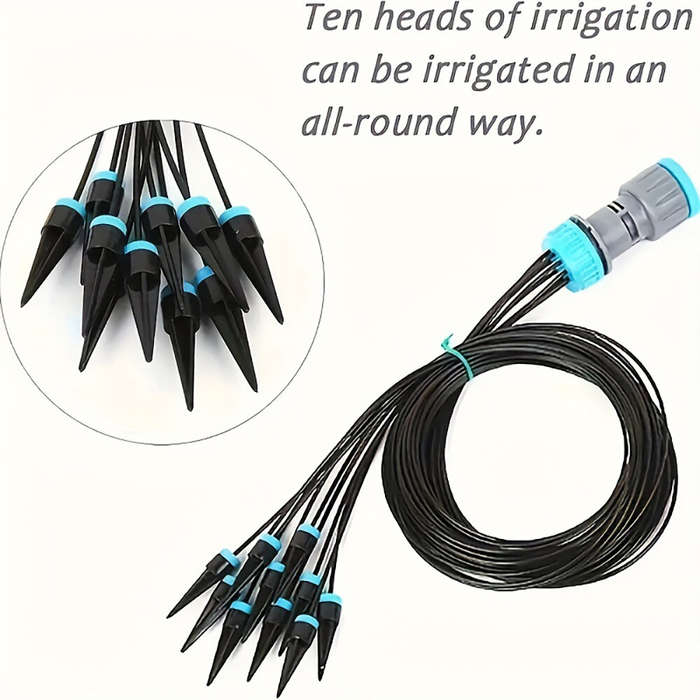 Black - 1 Set Garden Automatic Irrigation Device Horticulture Irrigation System with 10 Dripper Gree