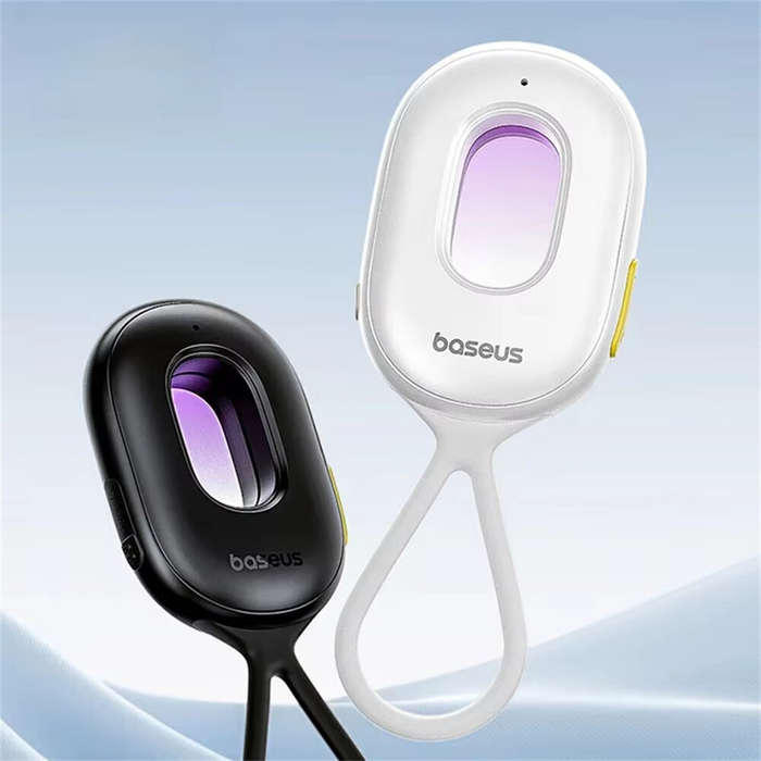 White - Baseus Security Camera Detector Rechargeable Anti Spy RF Signal Finder Alarm for Home Office