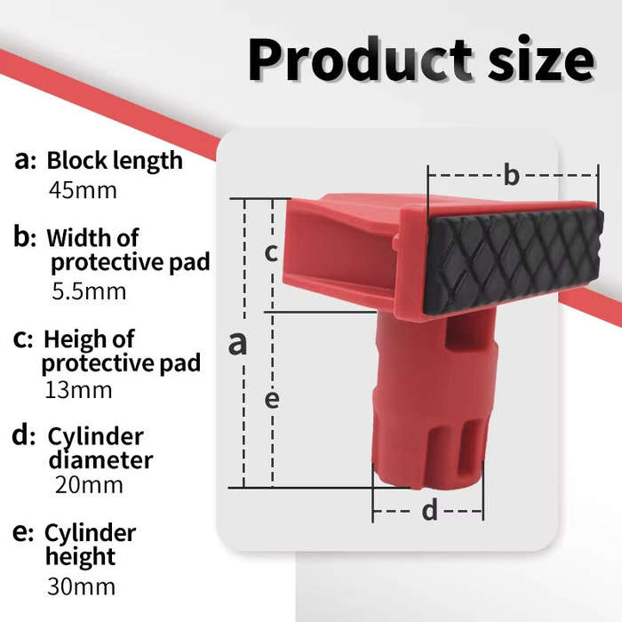 Red - 4PCS 20mm MFT Non-Slip Bench Dogs Workbench Table Stops for Workbench Positioning and Stabilit