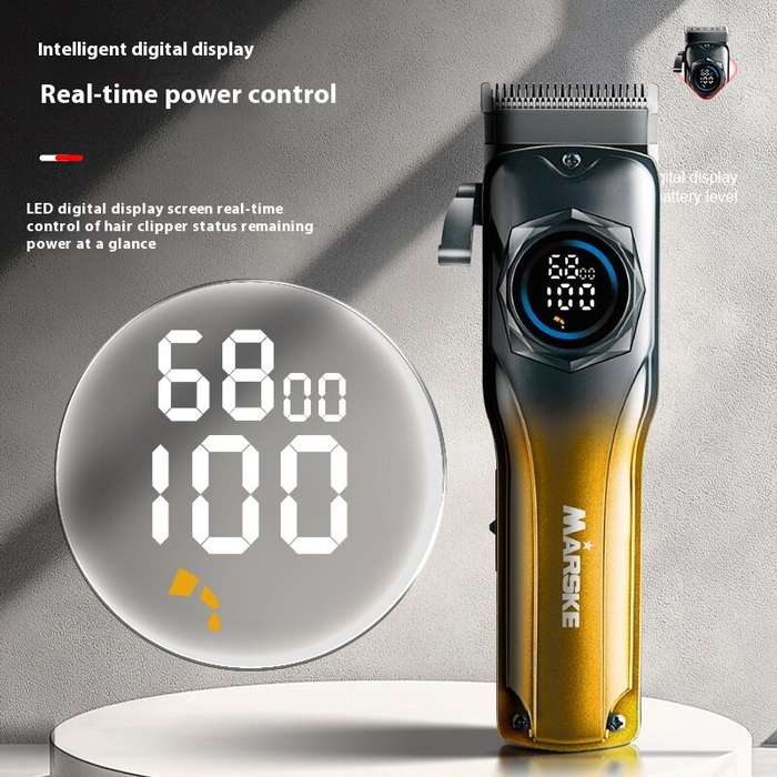 Green - MARSKE Professional Hair Clipper Stainless Steel Blade Sharp Cutting High Power Low Noise LE