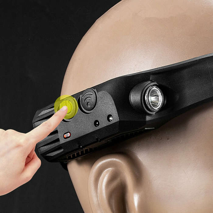 XMUND Multi-function Wave Induction COB LED Headlight Outdoor Riding Light USB Charging Night Runnin