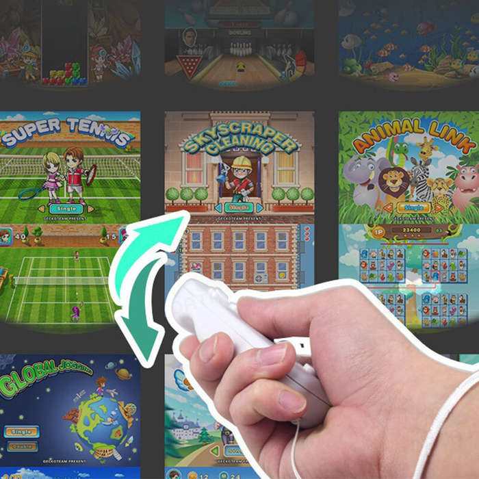 White - DATA FROG Y2 Fit 4K Game Stick Retro Somatosensory Console Built in 86 Sports Games and 1000