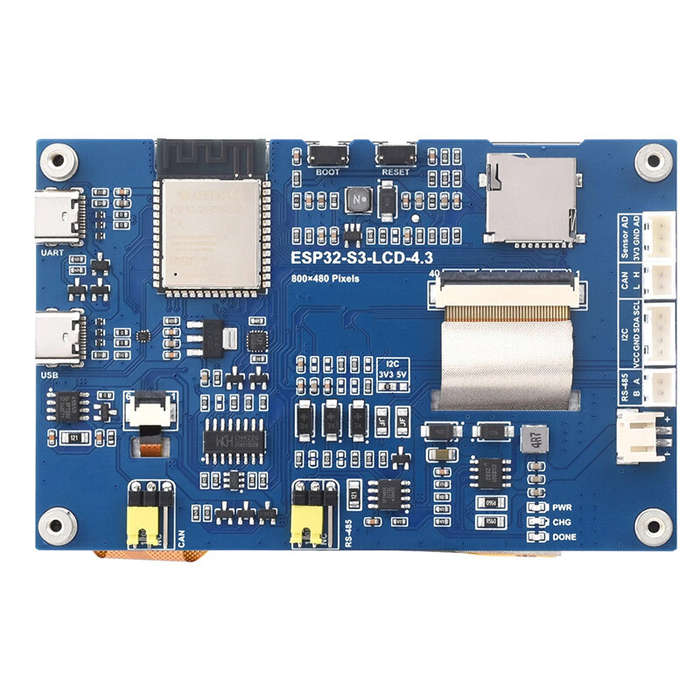 Black - ESP32-S3 4.3-Inch Capacitive Touch Screen Development Board Dual-Core Processor 240MHz Suppo